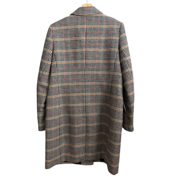 Ralph Lauren Houndstooth Plaid Wool Reefer Coat Old Money Preppy Academia 6 - Picture 2 of 10